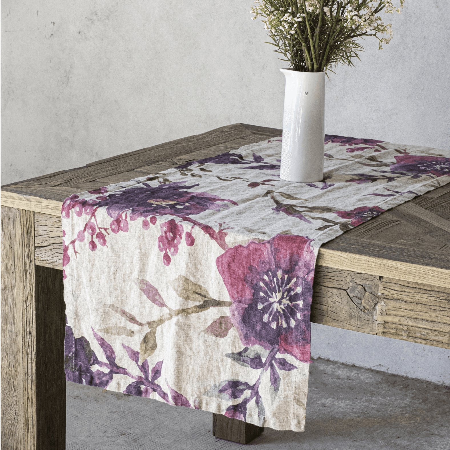 Immagine principale di Runner Tavolo in Lino Elleboro No Stiro 50x150 cm | Simple Day