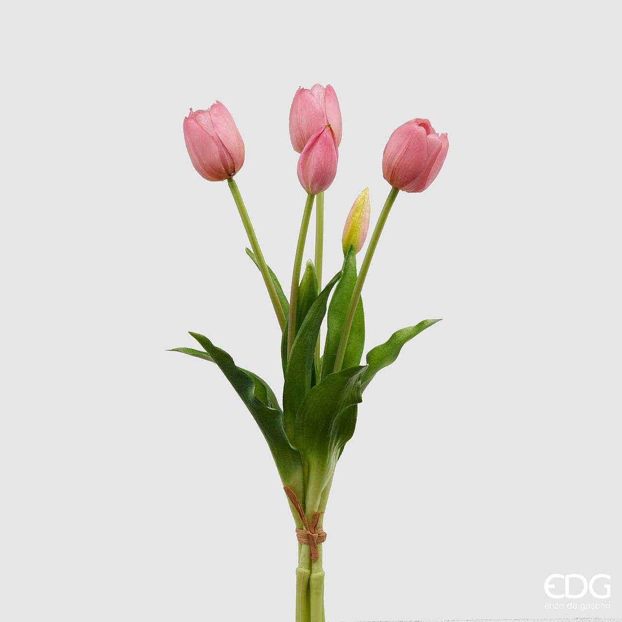 Immagine principale di Mazzo Artificiale di Tulipani Rosa | EDG Enzo De Gasperi