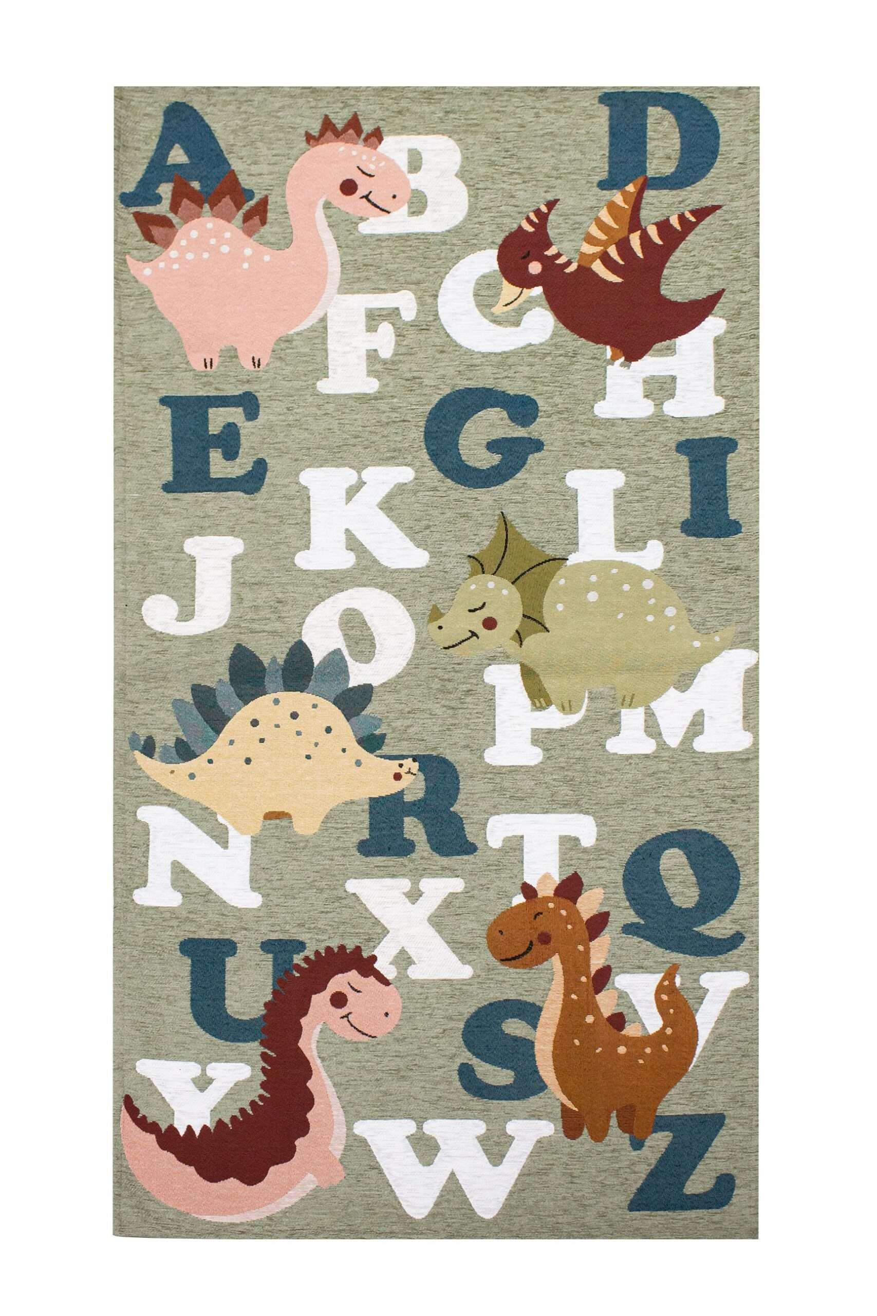 Immagine principale di Tappeto Dinosauri 80x150 cm Antiscivolo e Lavabile in Lavatrice (3 colori | Pietro Zanetti Home