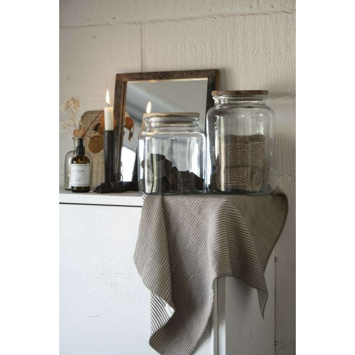 Immagine del prodotto Barattolo in Vetro con Coperchio in Legno Ermetico 3000 ml | IB Laursen