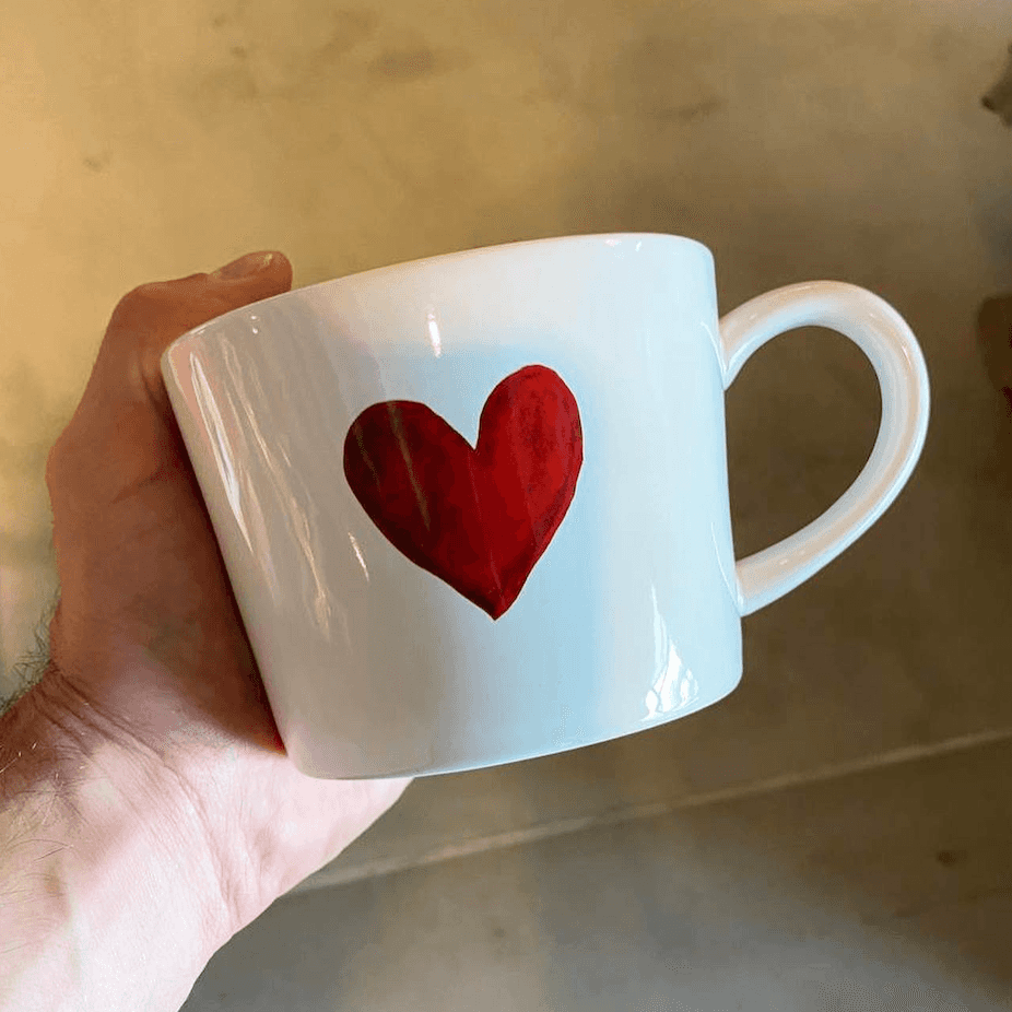 Immagine principale di Tazza in ceramica decoro Cuore Rosso 580 ml | Simple Day