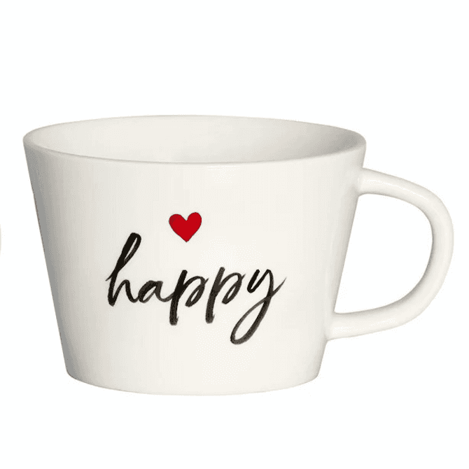 Immagine principale di Tazza in Ceramica decoro Happy 580 ml | Simple Day