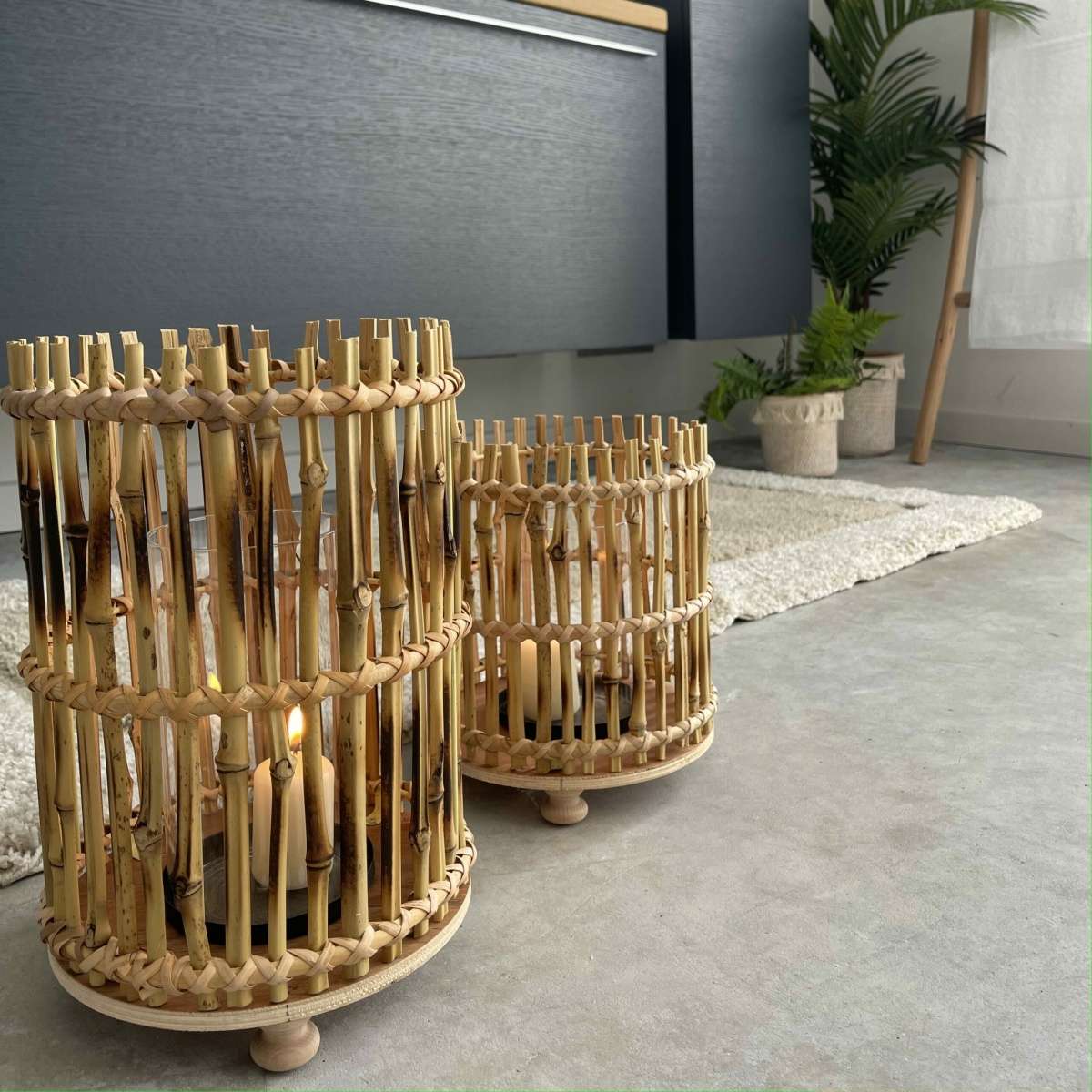 Immagine del prodotto Lanterna Porta Candela in Bamboo (2 misure) | Jolipa