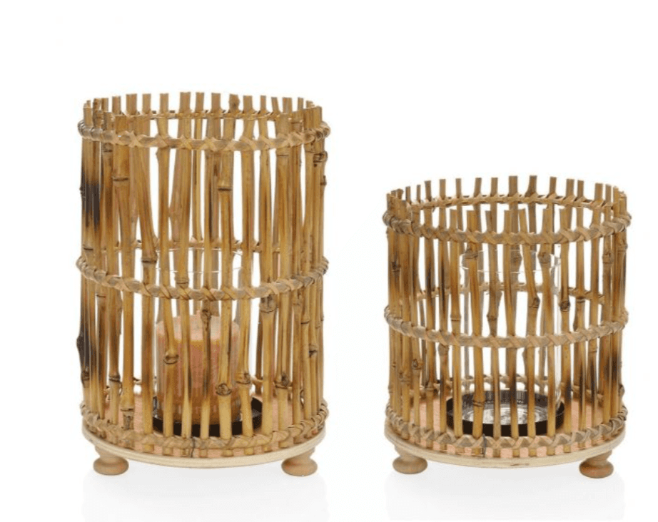 Immagine principale di Lanterna Porta Candela in Bamboo (2 misure) | Jolipa