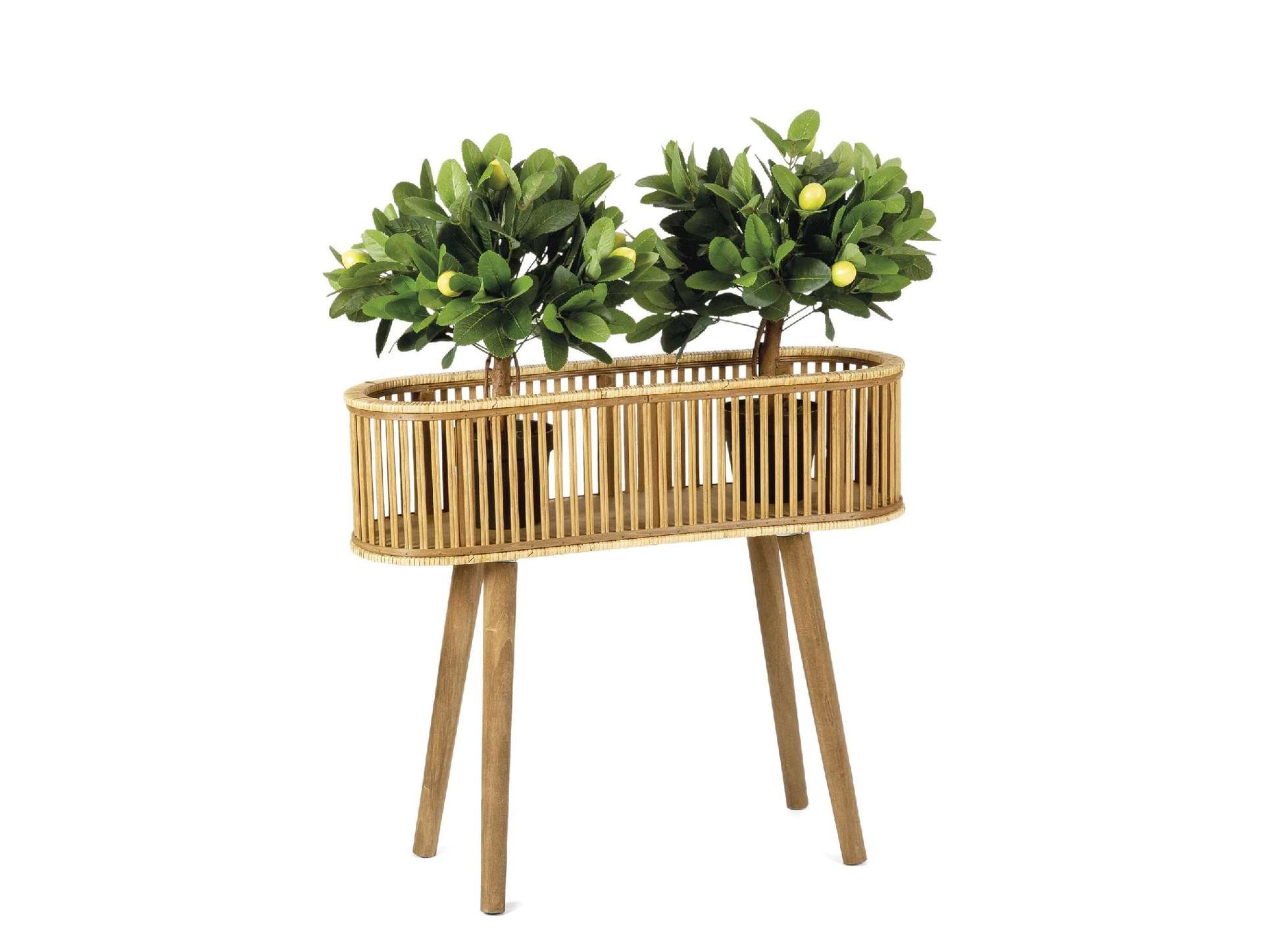 Immagine principale di Fioriera Ovale in Bamboo e Rattan indoor/outdoor | A. House