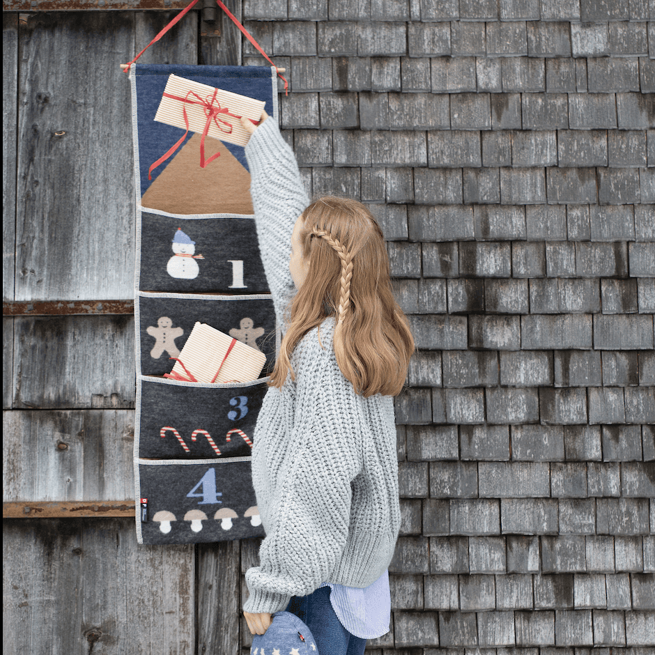Immagine principale di Calendario Avvento in Cotone da appendere per Bambini 28x100 cm | David Fussenegger