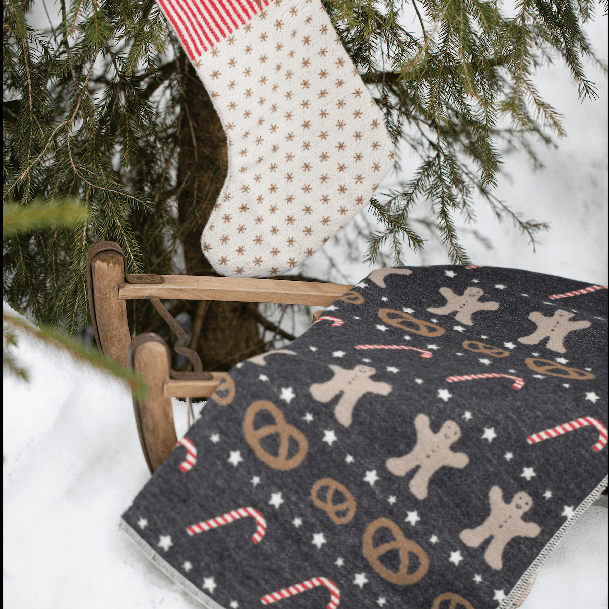 Immagine principale di Calza Natalizia contieni Baby Plaid in Cotone 70x90 cm | David Fussenegger