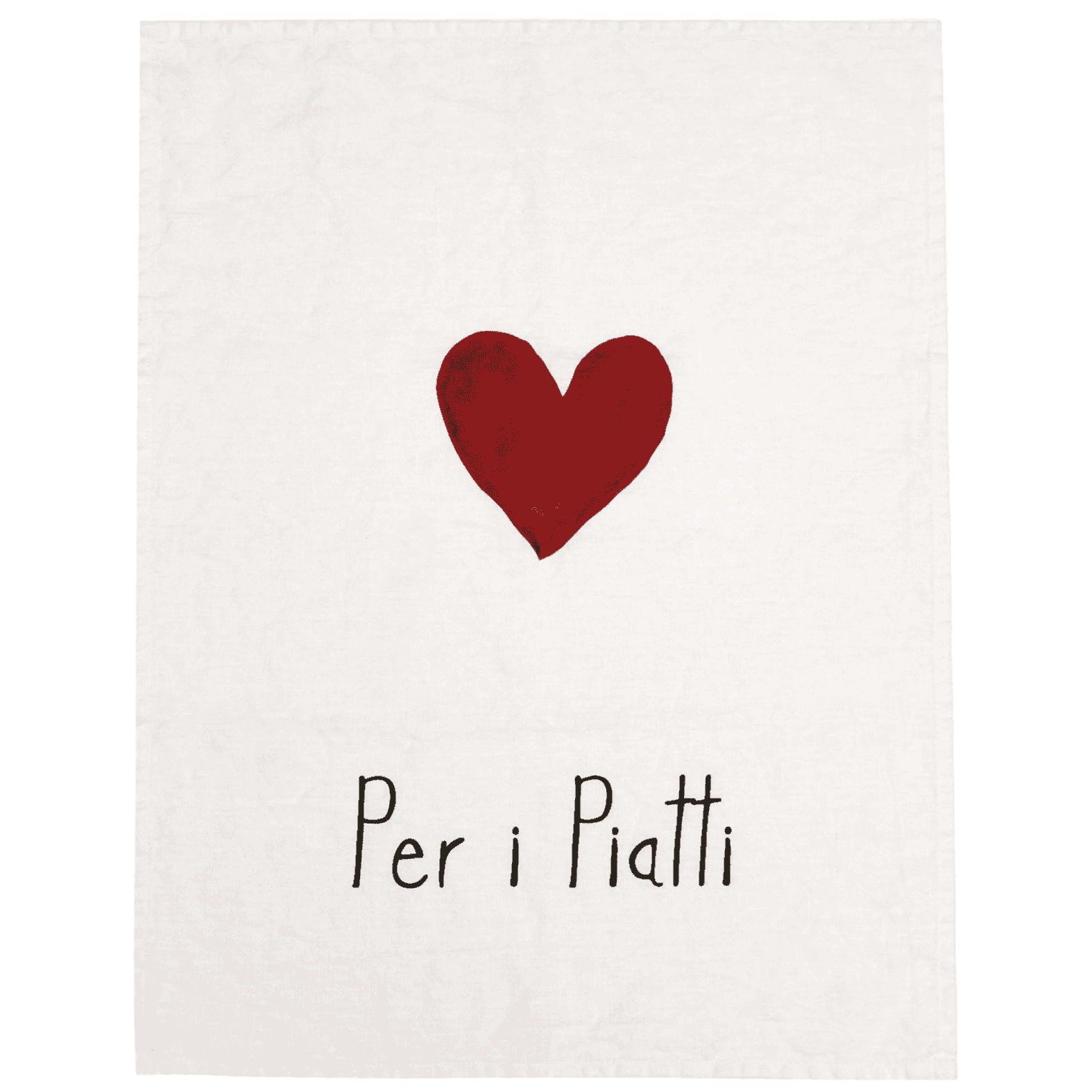 Immagine principale di Strofinaccio in Lino Per i Piatti decoro Cuore Rosso No Stiro | Simple Day