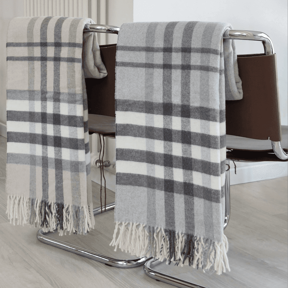 Immagine principale di Plaid Misto Lana Tartan Scozzese con Frange 130x180 cm (2 Colori) | Pietro Zanetti Home