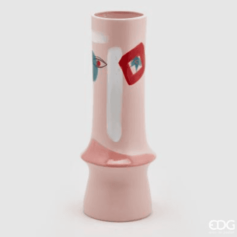 Immagine principale di Vaso Chakra Abstract in Ceramica Rosa Grande | EDG Enzo De Gasperi