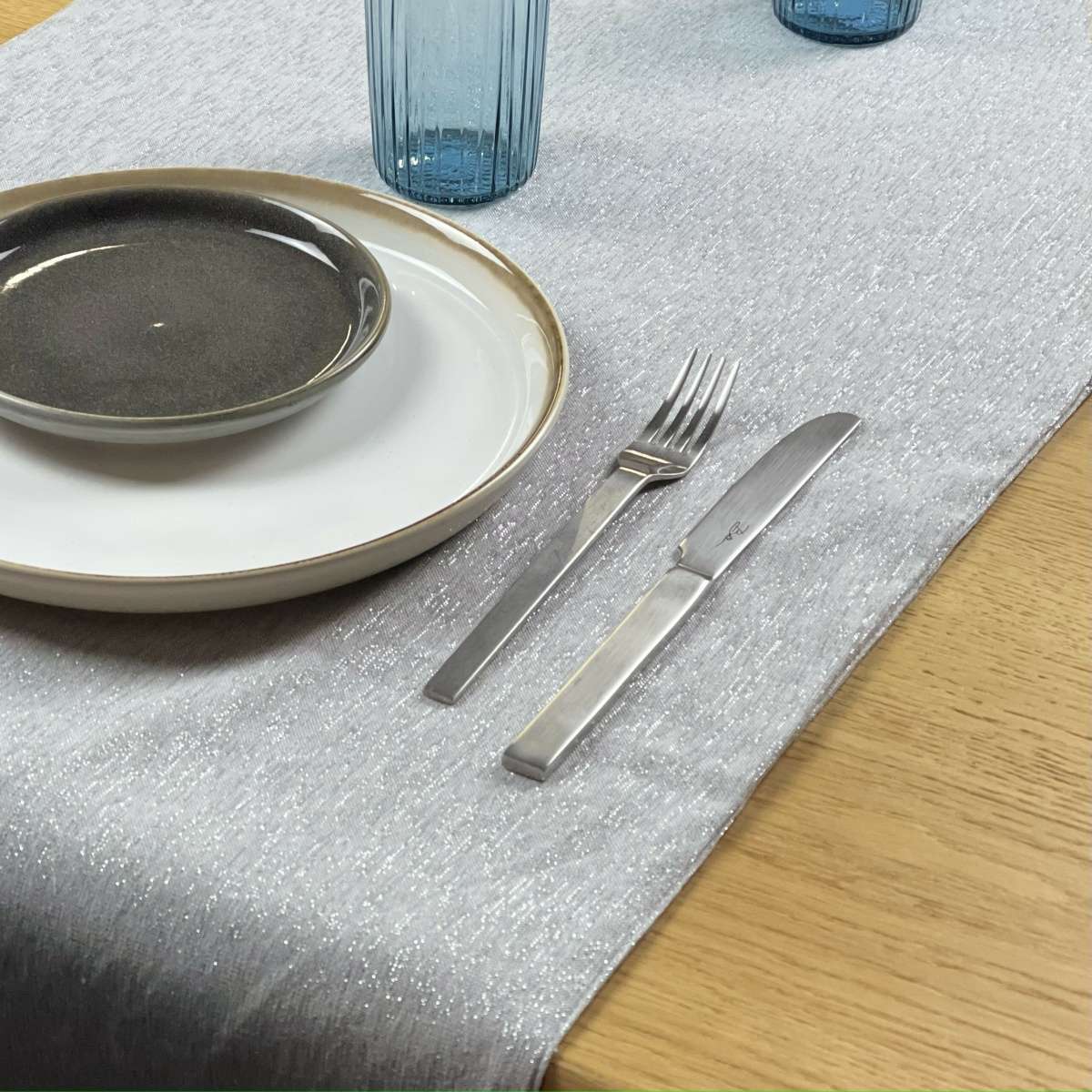 Immagine del prodotto Tovaglia Rettangolare Via Lattea Glitter in lurex Argento 170x260 cm | Côté Table
