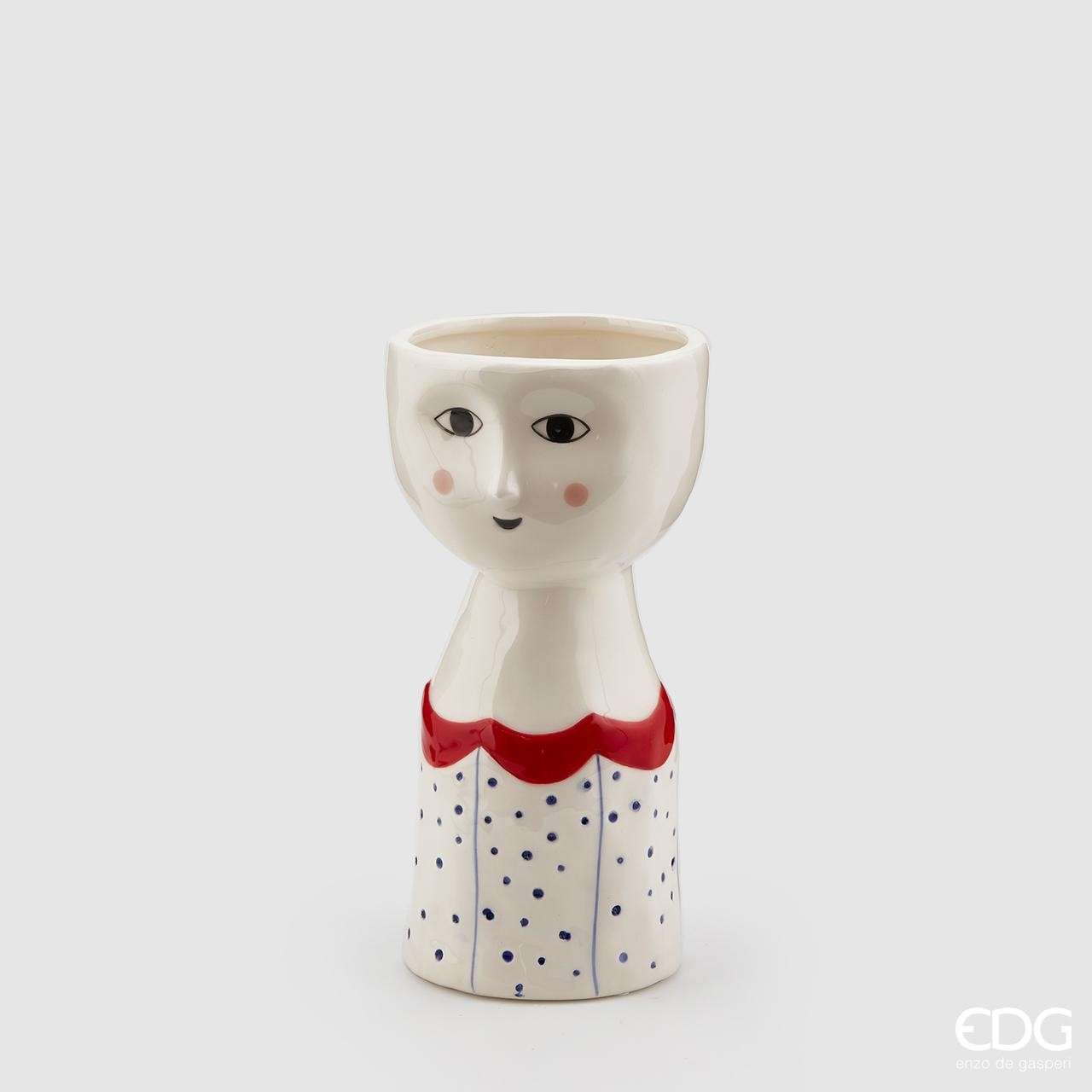 Immagine principale di Vaso Faccia Lady Pois h23x11 cm | EDG Enzo De Gasperi