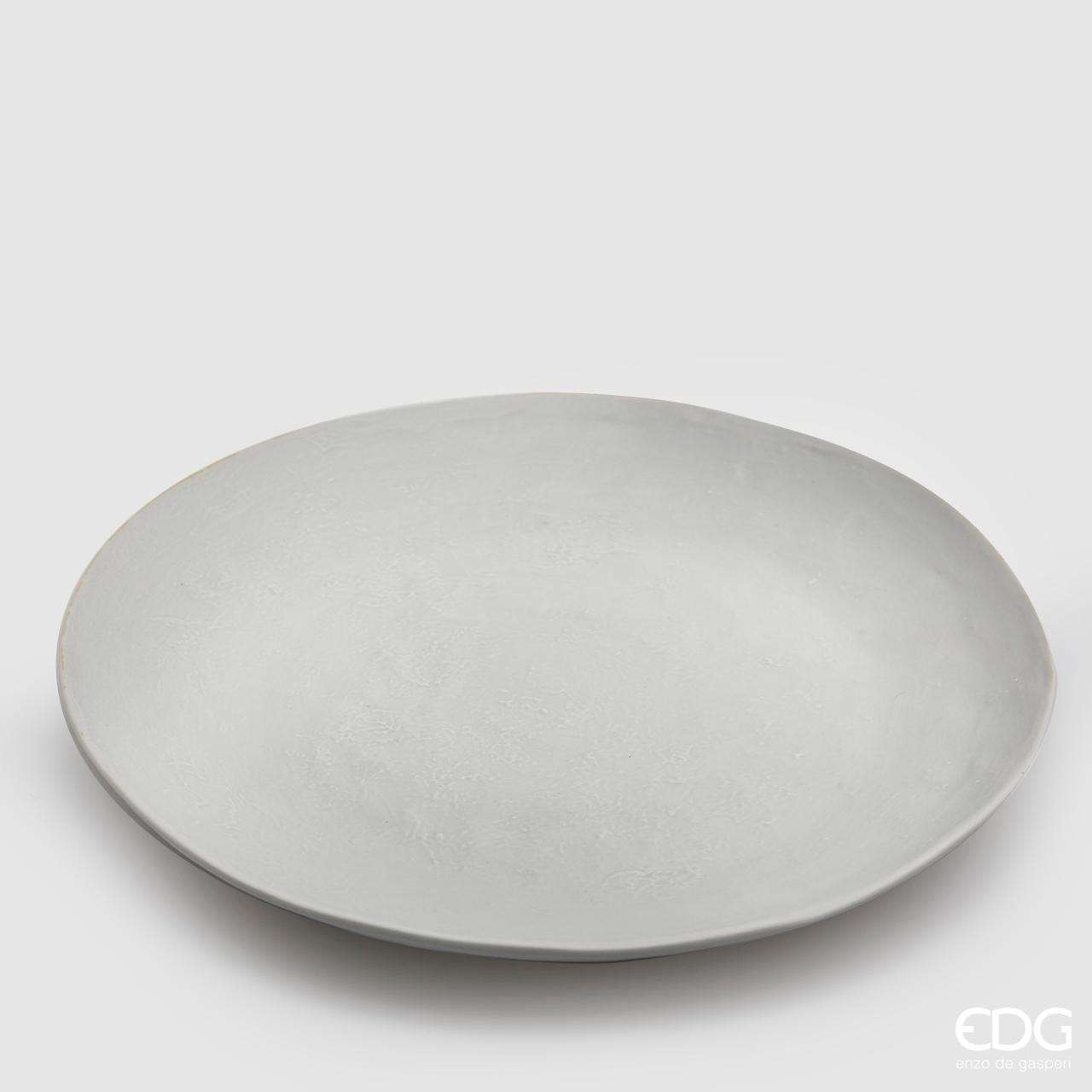 Immagine principale di Piatto Piano Feng Matt Grigio in Gres ø27 cm | EDG Enzo De Gasperi