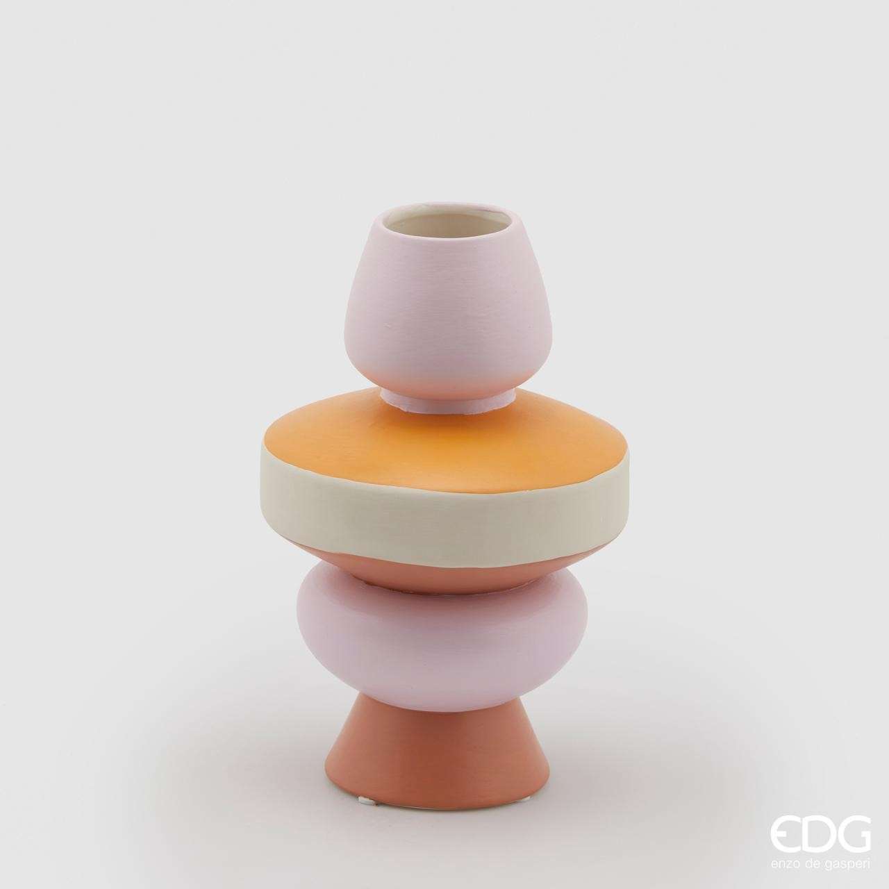 Immagine principale di Vaso PinkCream Geometrie h23x15 cm | EDG Enzo De Gasperi