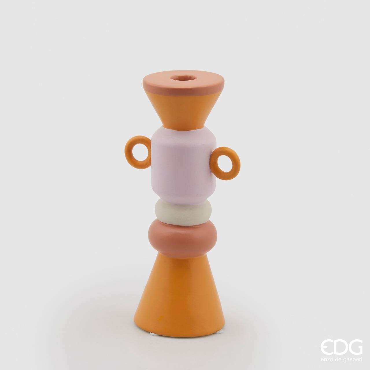 Immagine principale di Portacandela PinkCream Geometrie Grande | EDG Enzo De Gasperi