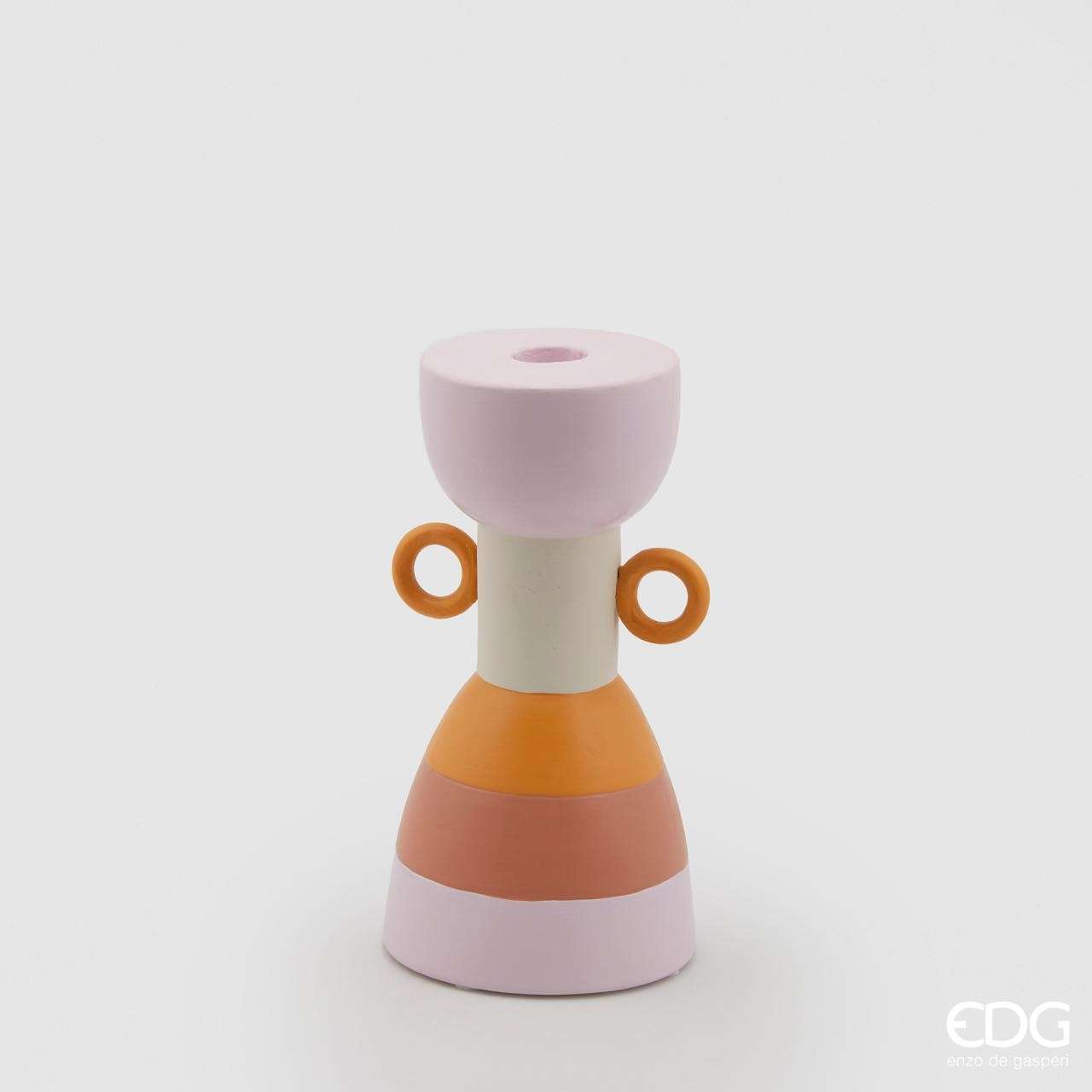Immagine principale di Portacandela PinkCream Geometrie Piccolo | EDG Enzo De Gasperi