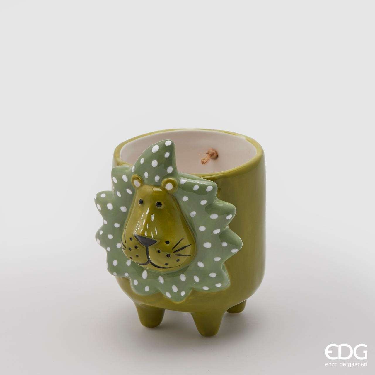 Immagine principale di Vaso Leone Piccolo in Ceramica Verde | EDG Enzo De Gasperi