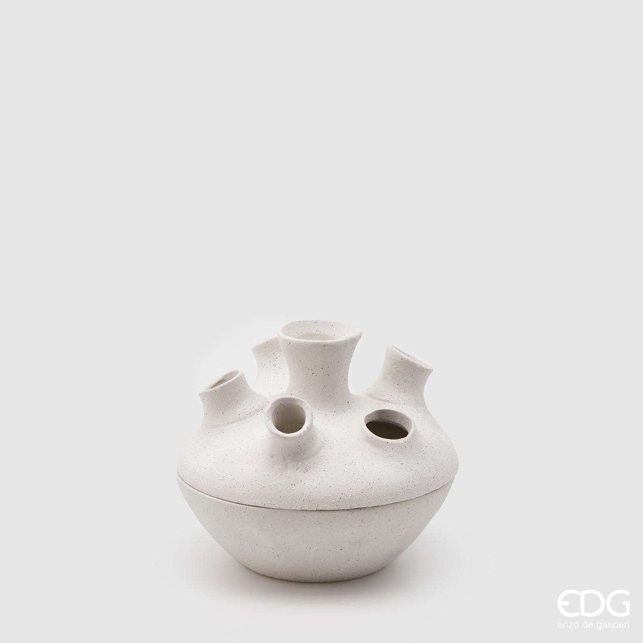 Immagine principale di Vaso Cuore Chakra Piccolo in Ceramica Bianca | EDG Enzo De Gasperi