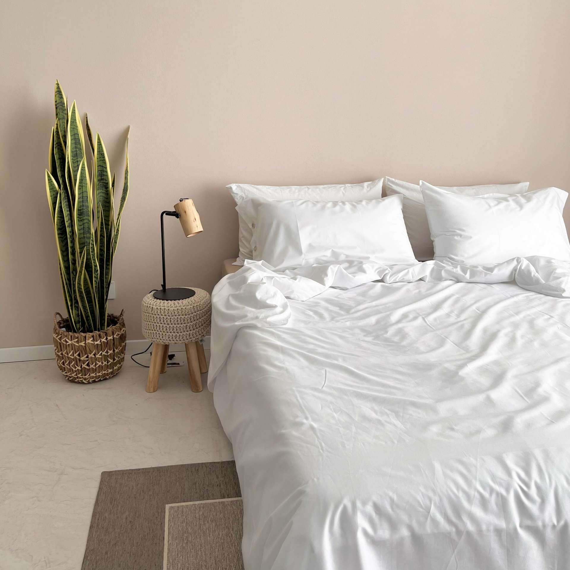 Immagine principale di Completo Letto Pelle Ovo Matrimoniale in Tela di Cotone Pregiata (9 colori | Govina Biancheria per la Casa