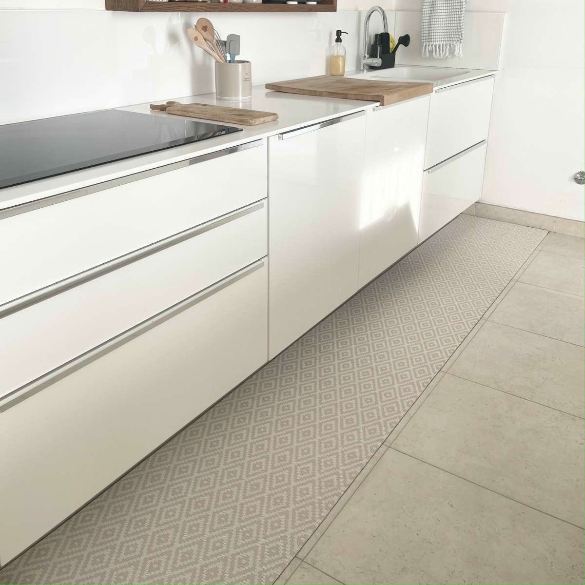 Immagine del prodotto Tappeto Cucina a metro Rombi Crema in Pvc H 50 cm - scegli tu la misura | Pietro Zanetti Home