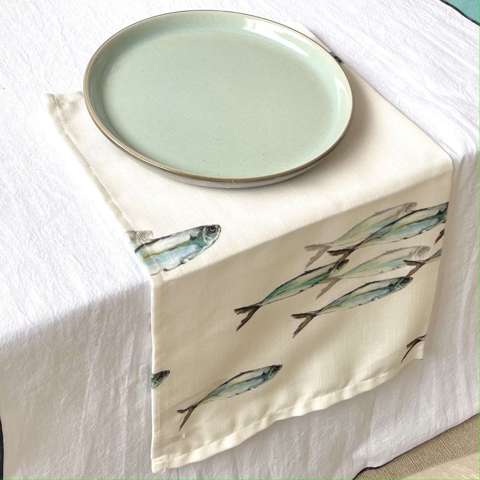 Immagine principale di Set 2 Tovagliette Americane in cotone Riviere Sea Pesciolini | Côté Table