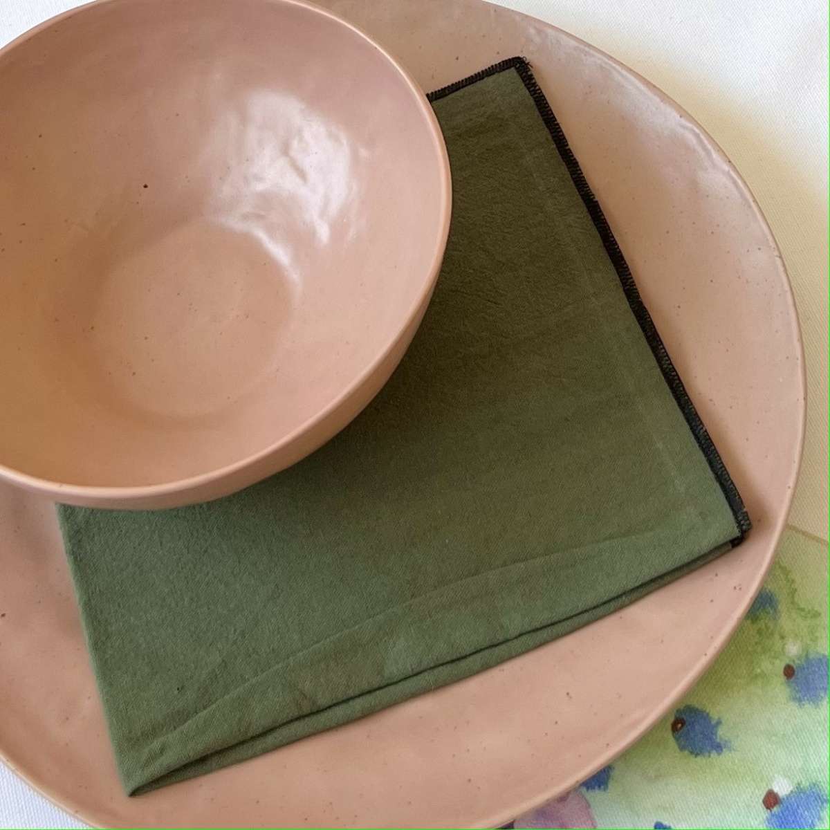 Immagine del prodotto Set 2 Tovaglioli Corino Tinta Unita con Bordo 35x35 cm | Côté Table