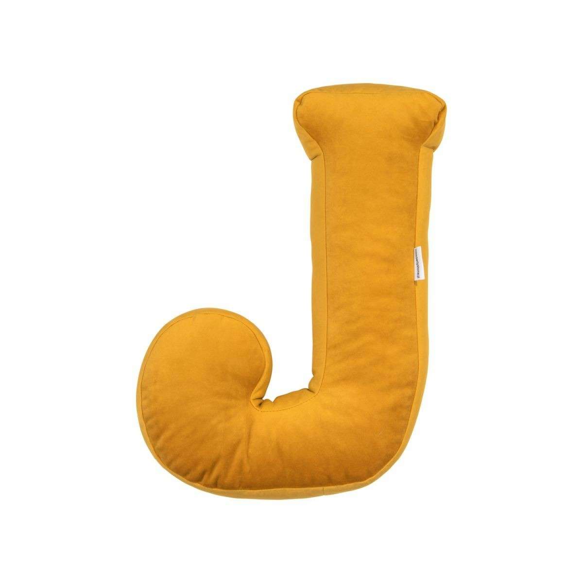 Immagine del prodotto Cuscino in Velluto Giallo Lettera J | Betty's Home