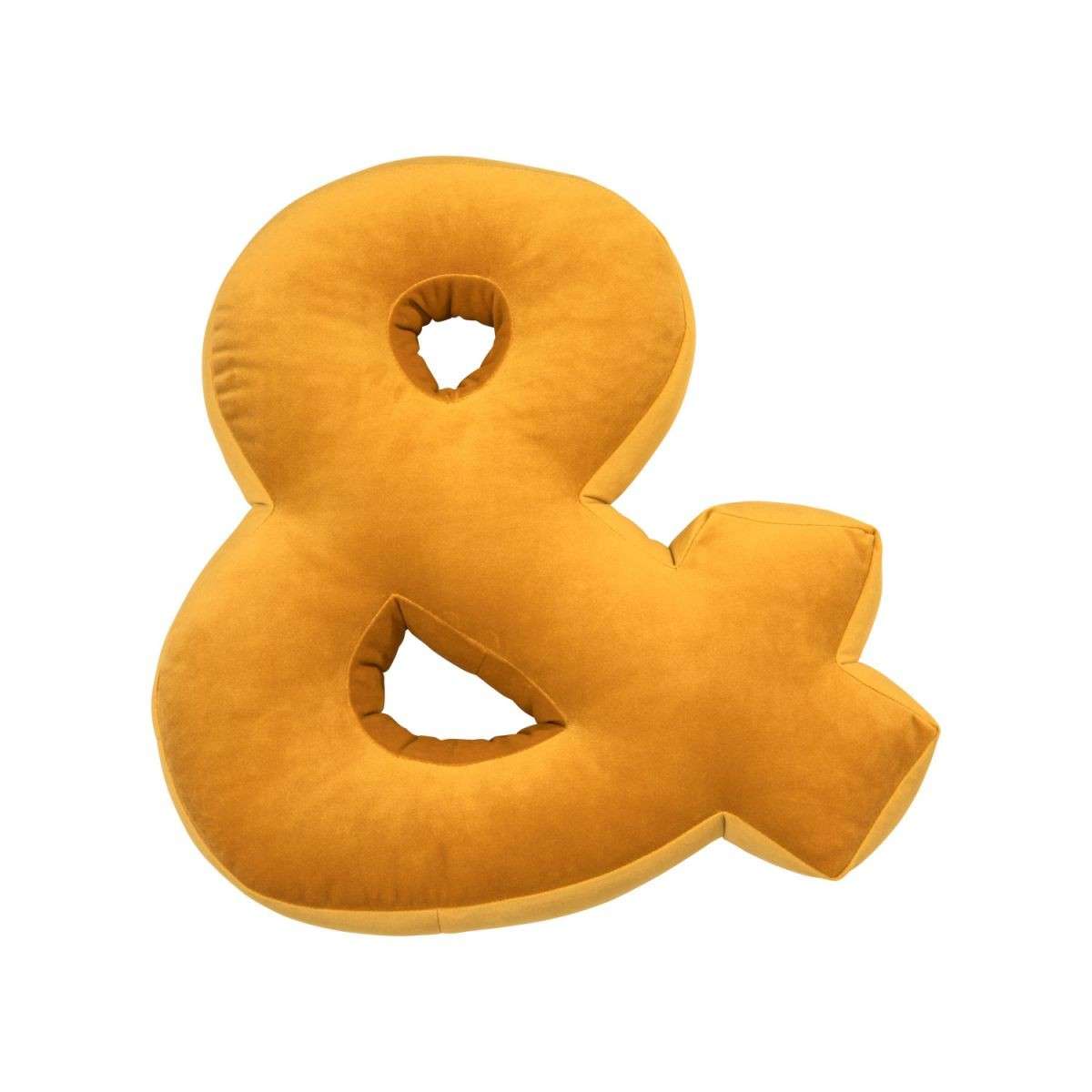 Immagine principale di Cuscino in Velluto Giallo Lettera & | Betty's Home