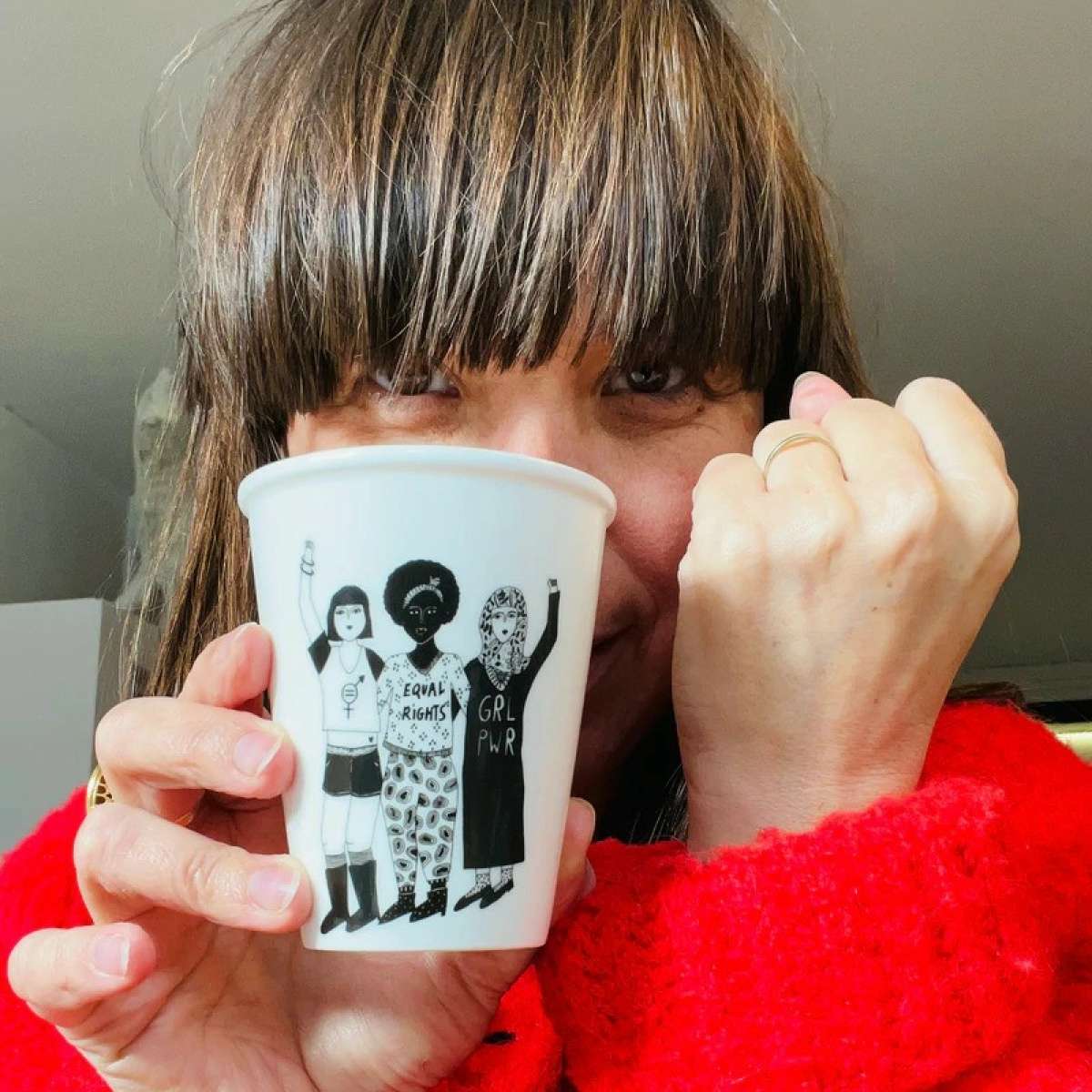 Immagine del prodotto Tazza Bicchiere Female Power in Porcellana ø8xh9,5 cm | Helen B.