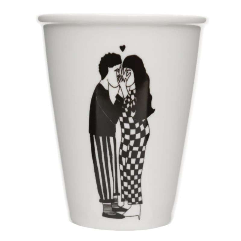 Immagine principale di Tazza Bicchiere Secret Kissers in Porcellana 8xh9,5 cm | Helen B.