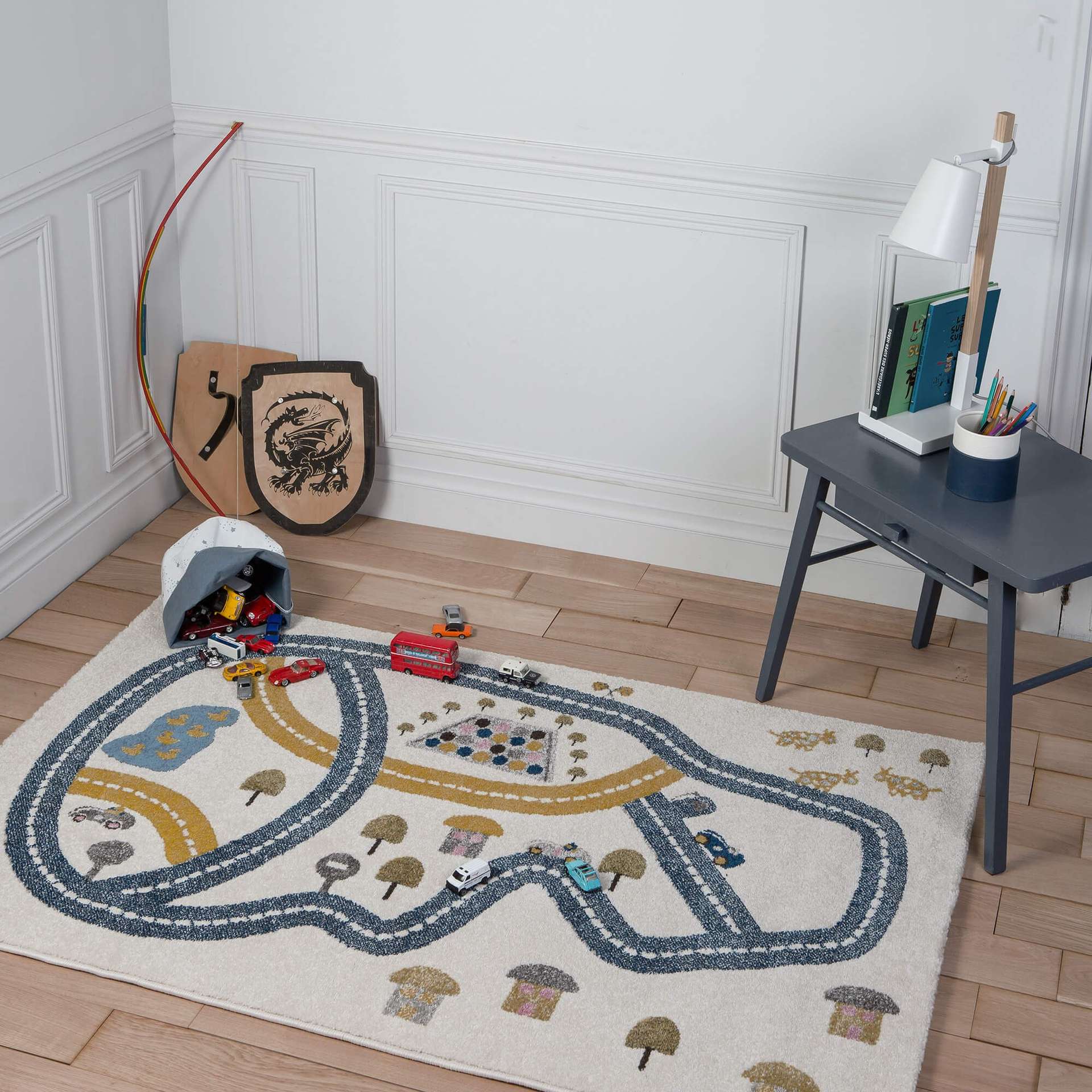 Immagine principale di Tappeto per bambini Soft Circuito Macchinine 80x150 cm | AFK Living