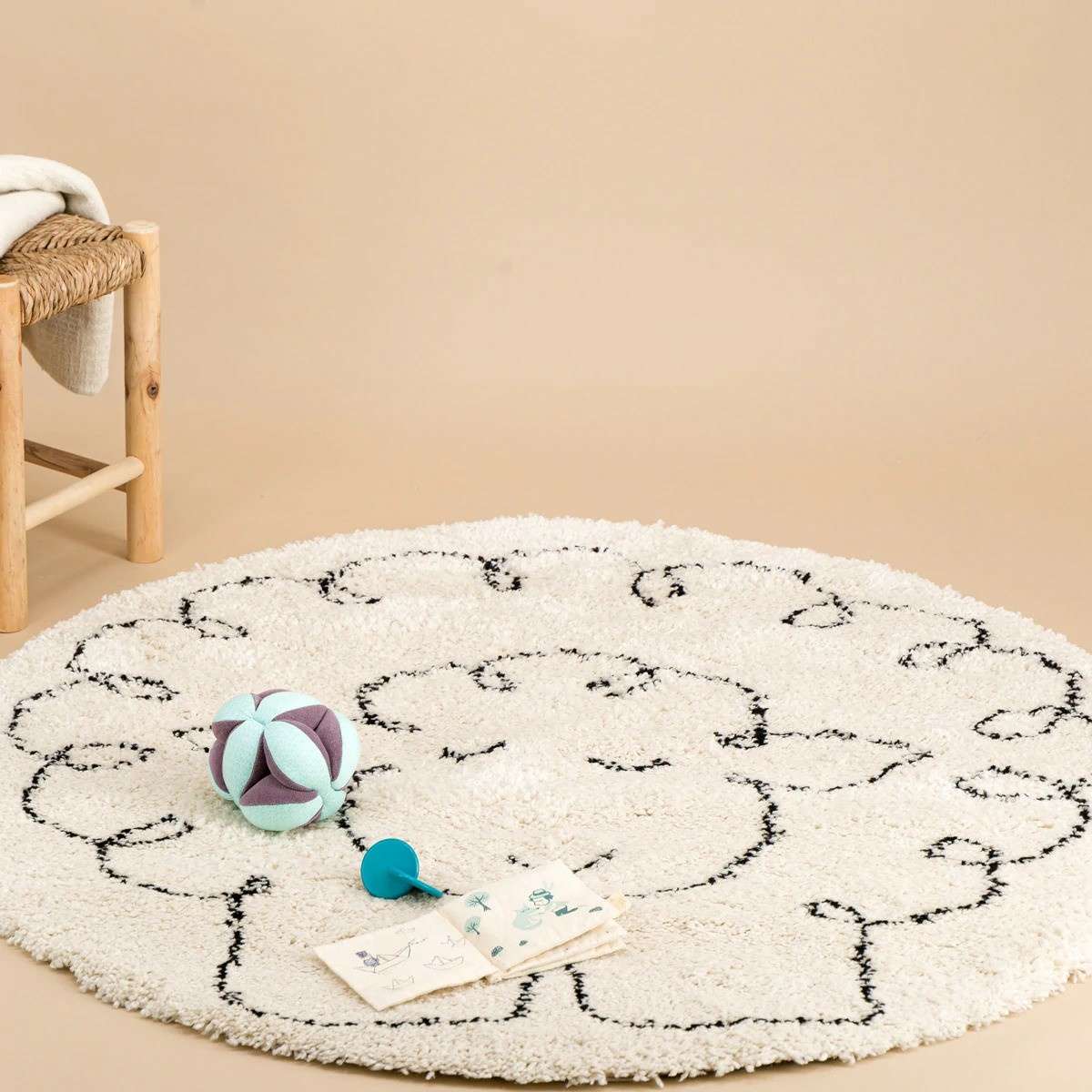 Immagine del prodotto Tappeto Rotondo per bambini Soft Piccola Pecora ø 120 cm | AFK Living