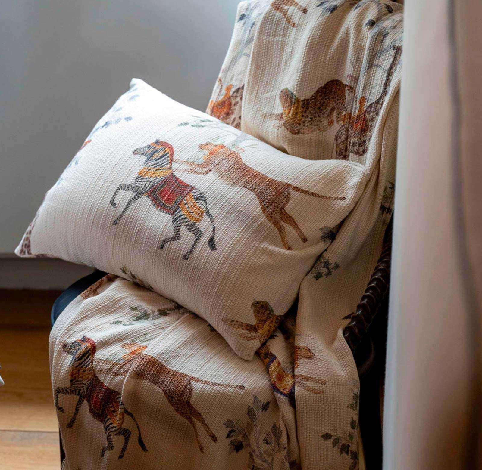 Immagine principale di Plaid T&Linus Jambo in 100% Cotone con Frange 135x170 cm | Tessitura Toscana Telerie