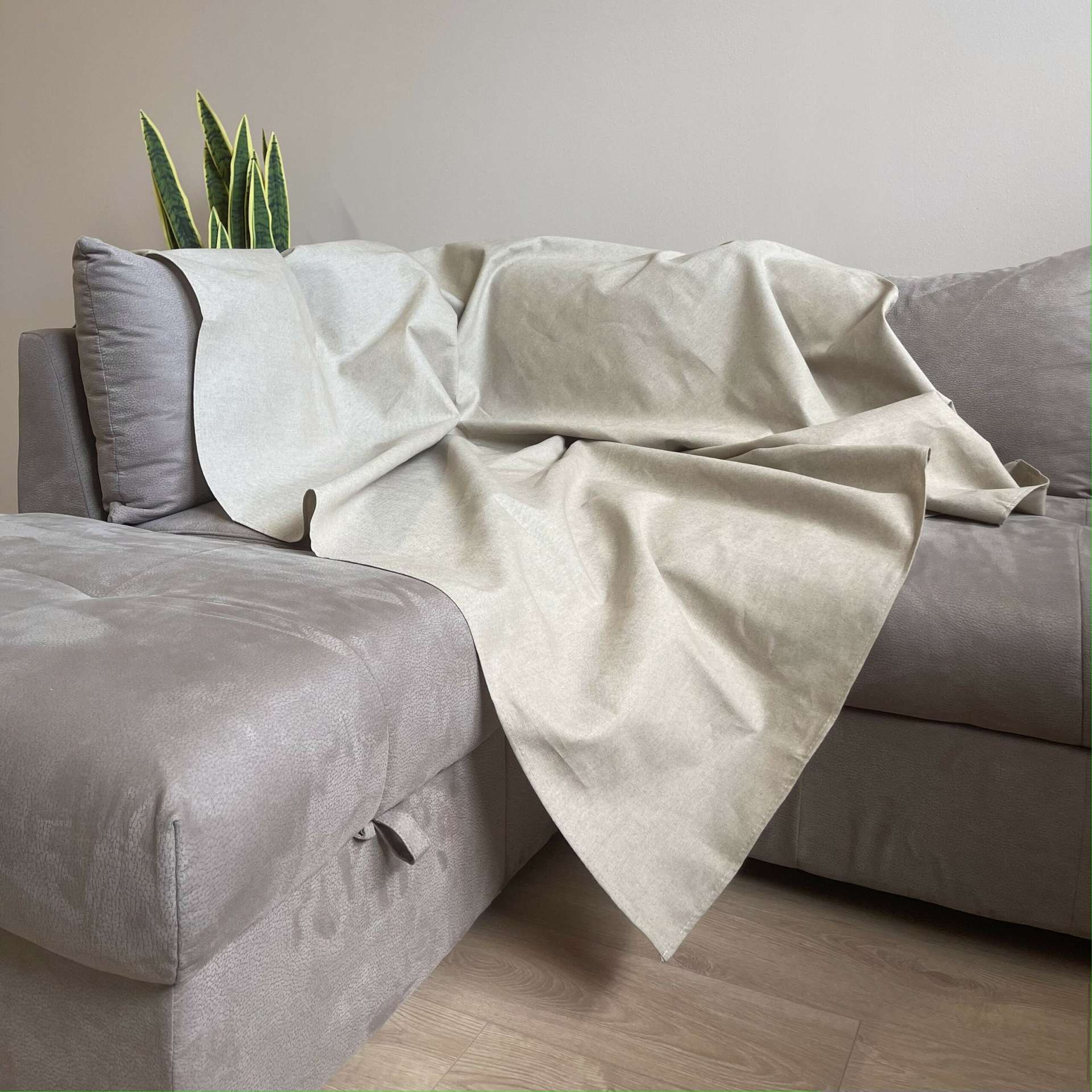 Immagine principale di Copridivano - Copritutto Tinta Unita Easy Beige in cotone (2 misure) | Pietro Zanetti Home