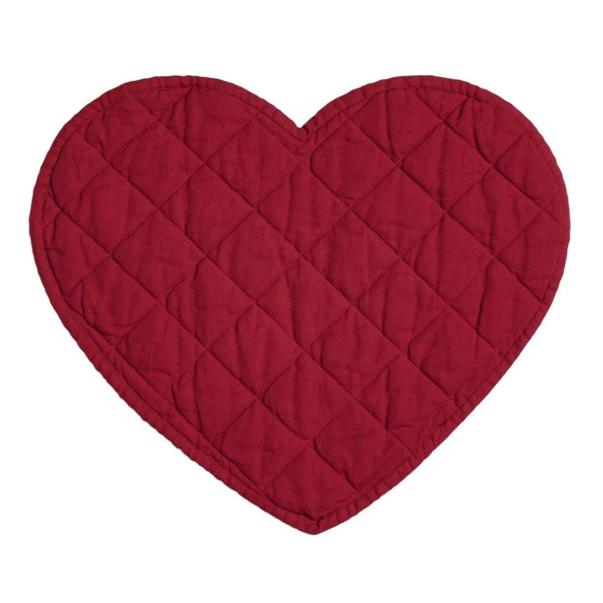 Immagine del prodotto Tovaglietta Americana a Forma di Cuore in cotone 36x48 cm (8 Colori) | Simple Day