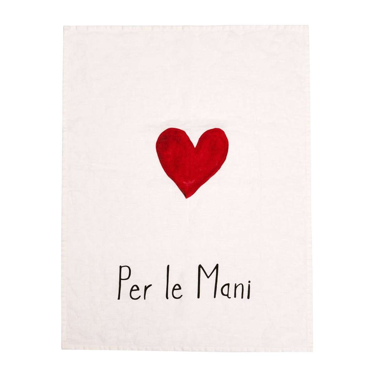 Immagine principale di Strofinaccio in Lino Per le Mani decoro Cuore Rosso No Stiro | Simple Day