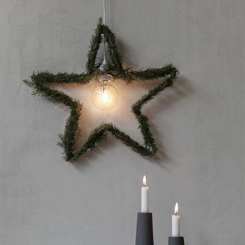 Immagine principale di Stella decorativa Portalampada in Acciaio grezzo 47 cm | Storefactory