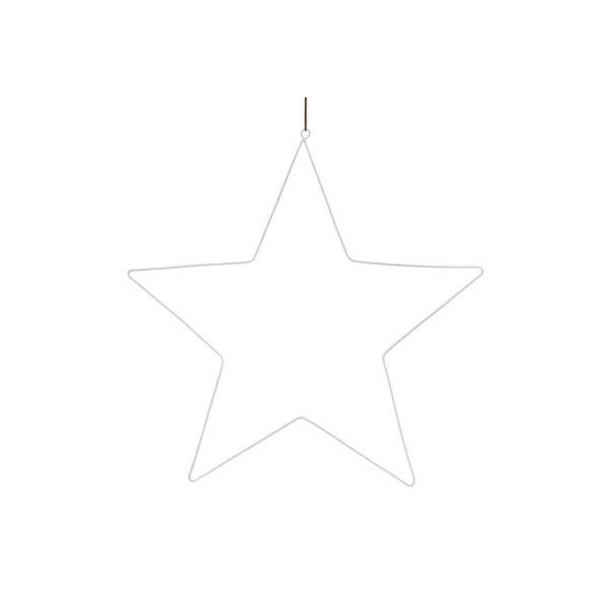 Immagine variante M - Stella decorativa sospesa in Metallo laccato bianco (3 misure) | Storefactory