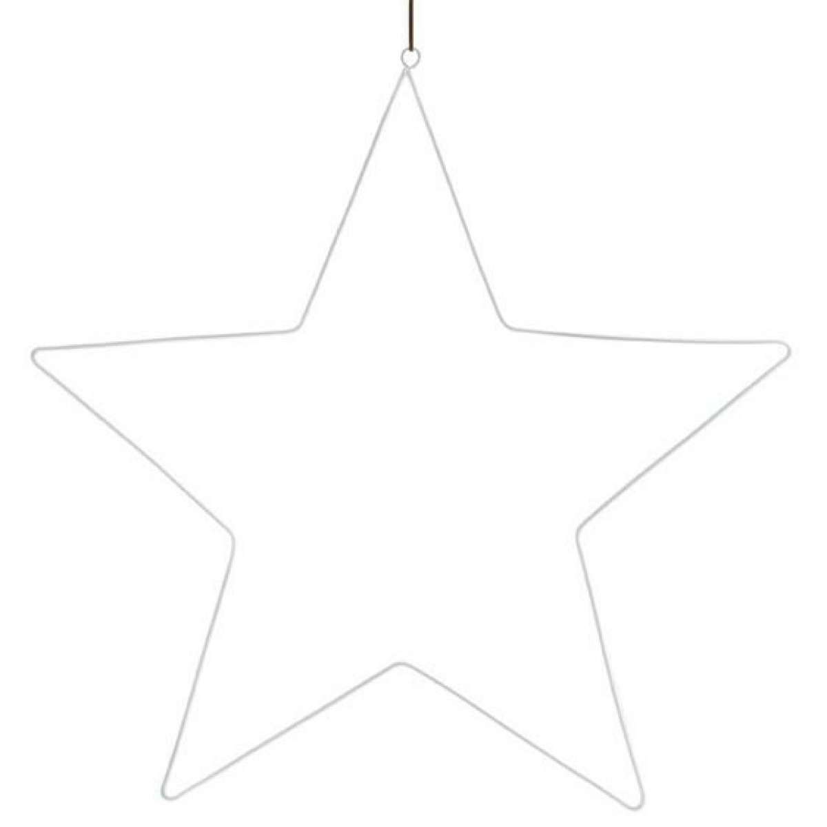 Immagine variante L - Stella decorativa sospesa in Metallo laccato bianco (3 misure) | Storefactory