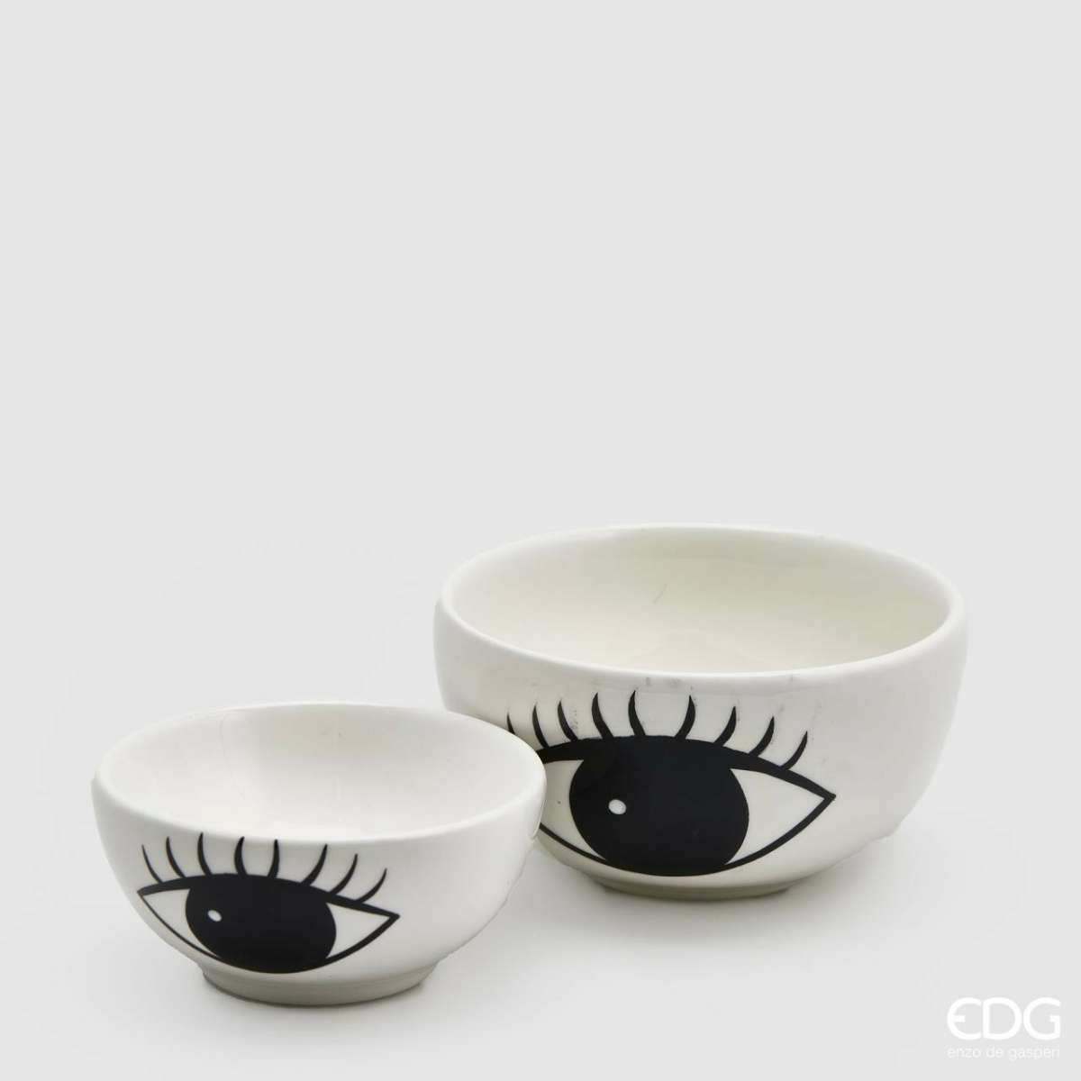 Immagine del prodotto Set 2 Ciotole Occhio in Ceramica 13 cm - 10,5 cm | EDG Enzo De Gasperi