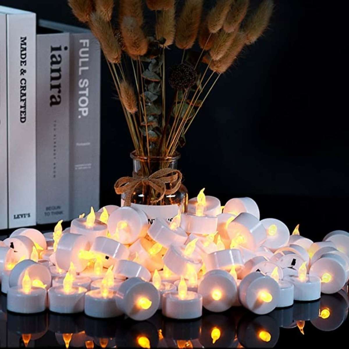 Immagine del prodotto Candela Tea Light Fiamma Led 3D luce calda con timer  4x4x h 4.5 cm | Concord Home & Interior