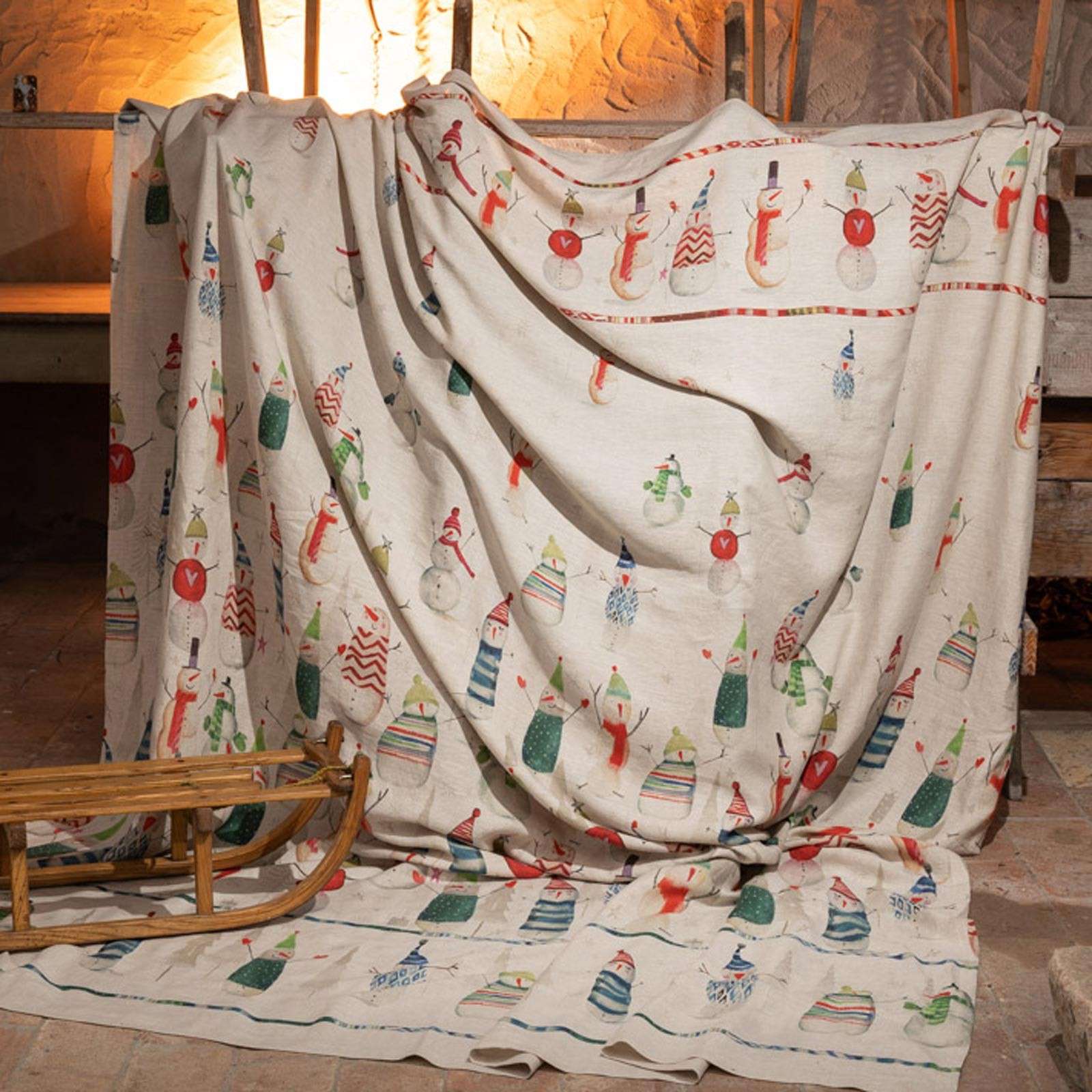 Immagine principale di Copridivano - Copritutto in Lino Snowpop 180x280 cm | Tessitura Toscana Telerie