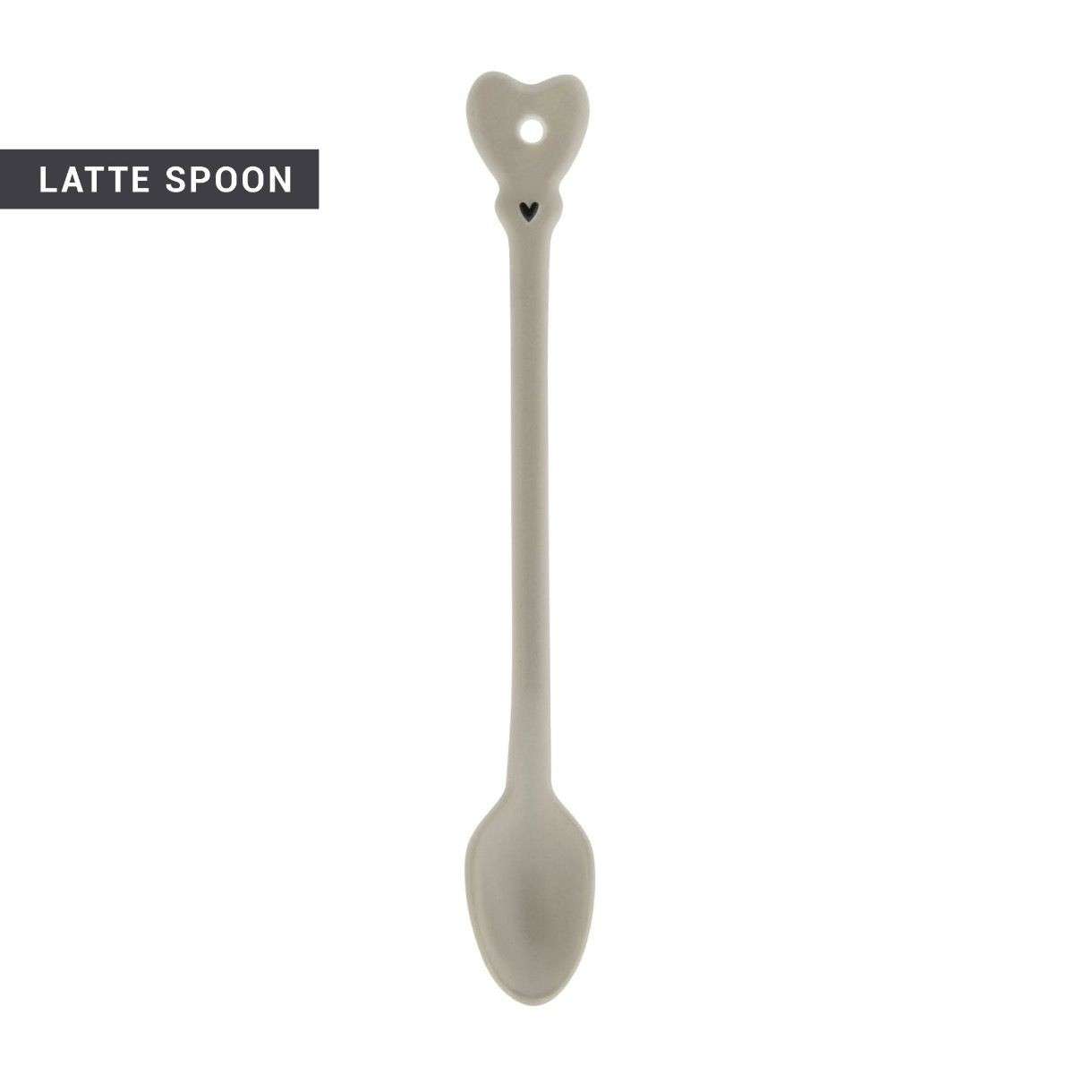 Immagine principale di Cucchiaio Latte Lungo Beige in Ceramica Opaca 19 cm | Bastion Collections