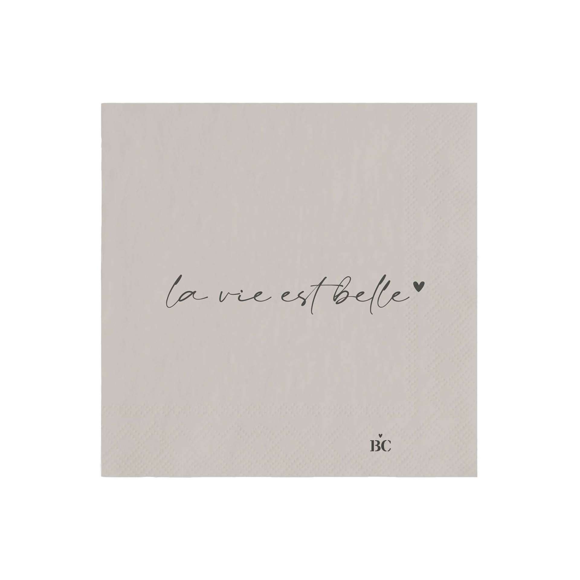 Immagine principale di Tovaglioli di Carta Beige La Vie est Belle 12,5x12,5 cm | Bastion Collections