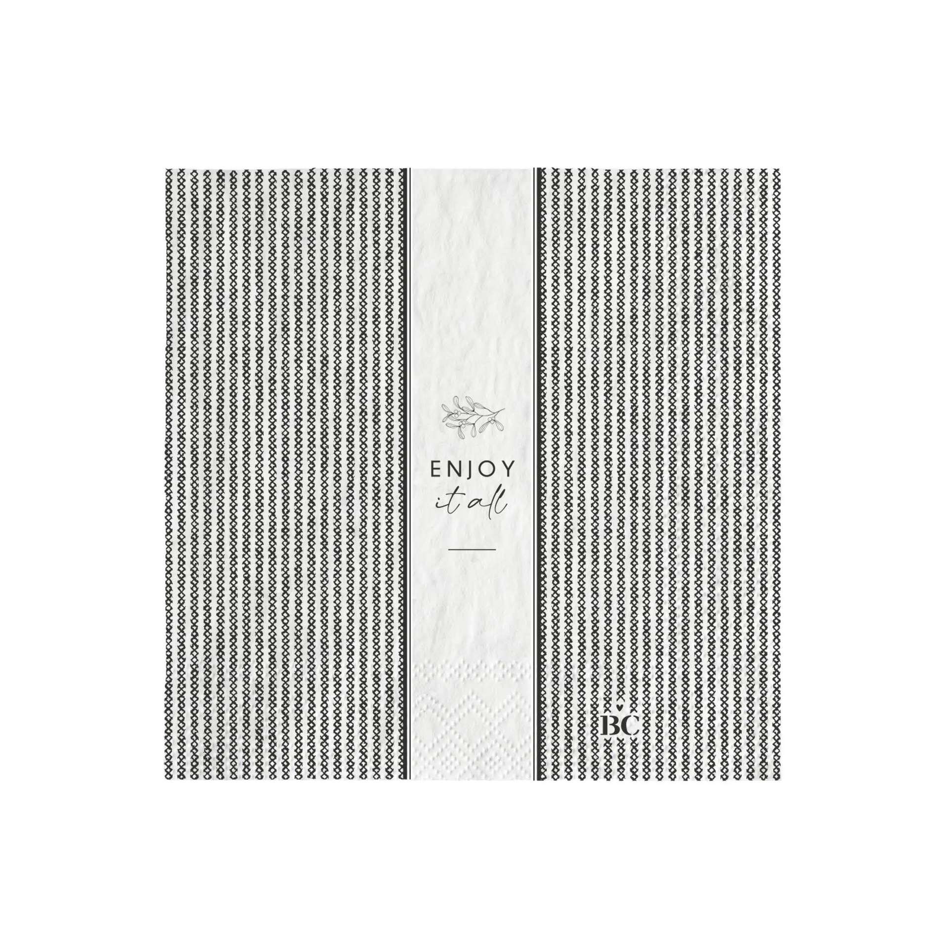 Immagine principale di Tovaglioli di Carta Stripes Enjoy it All 12,5x12,5 cm | Bastion Collections