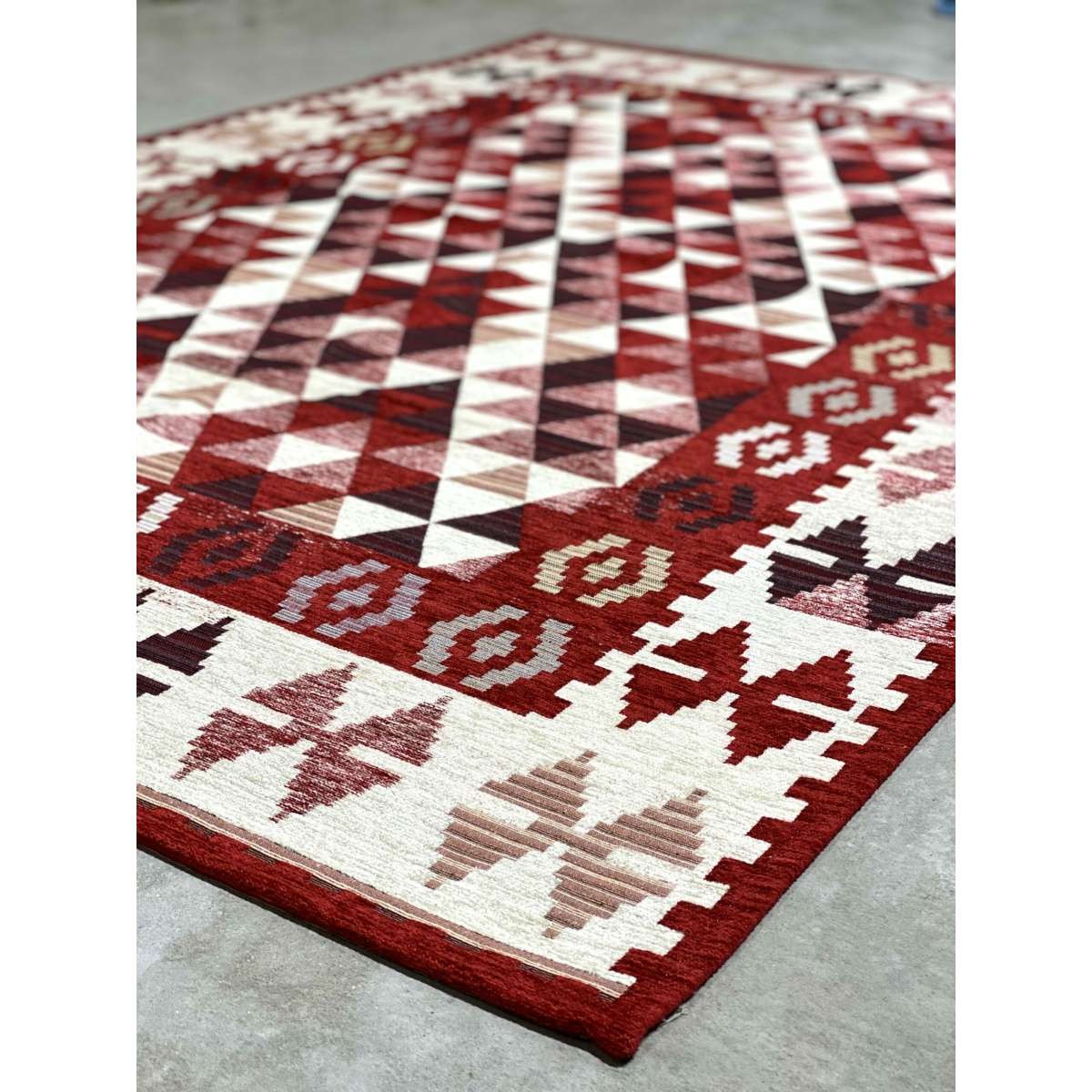 Immagine del prodotto Tappeto Kilim Rosso Antiscivolo e Lavabile in Lavatrice | Pietro Zanetti Home