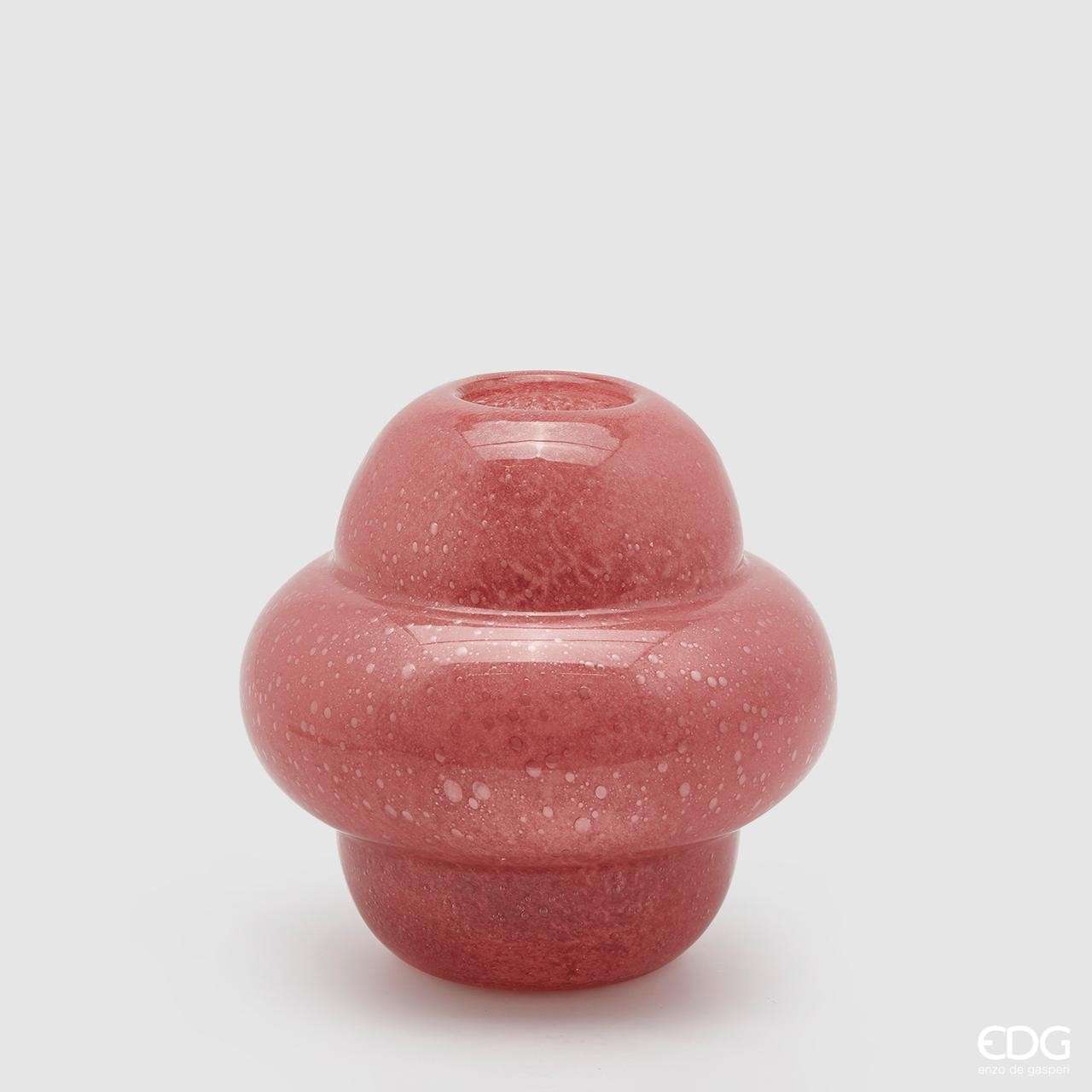 Immagine principale di Vaso Sinuoso in Vetro Corallo h20x22 cm | EDG Enzo De Gasperi