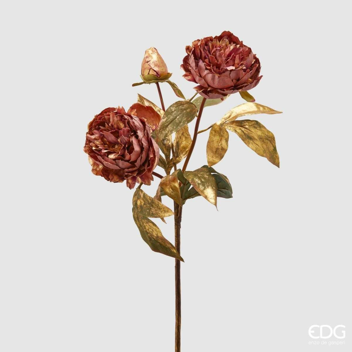 Immagine del prodotto Ramo di Peonia Rosa Antico Artificiale h 60cm | EDG Enzo De Gasperi