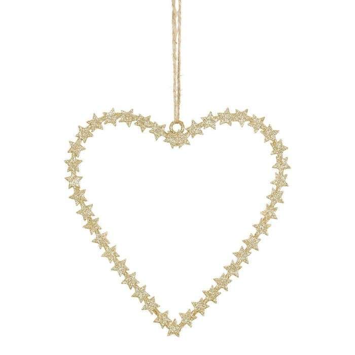 Immagine principale di Decorazione Cuore Strass Oro 16x16 cm | Côté Table