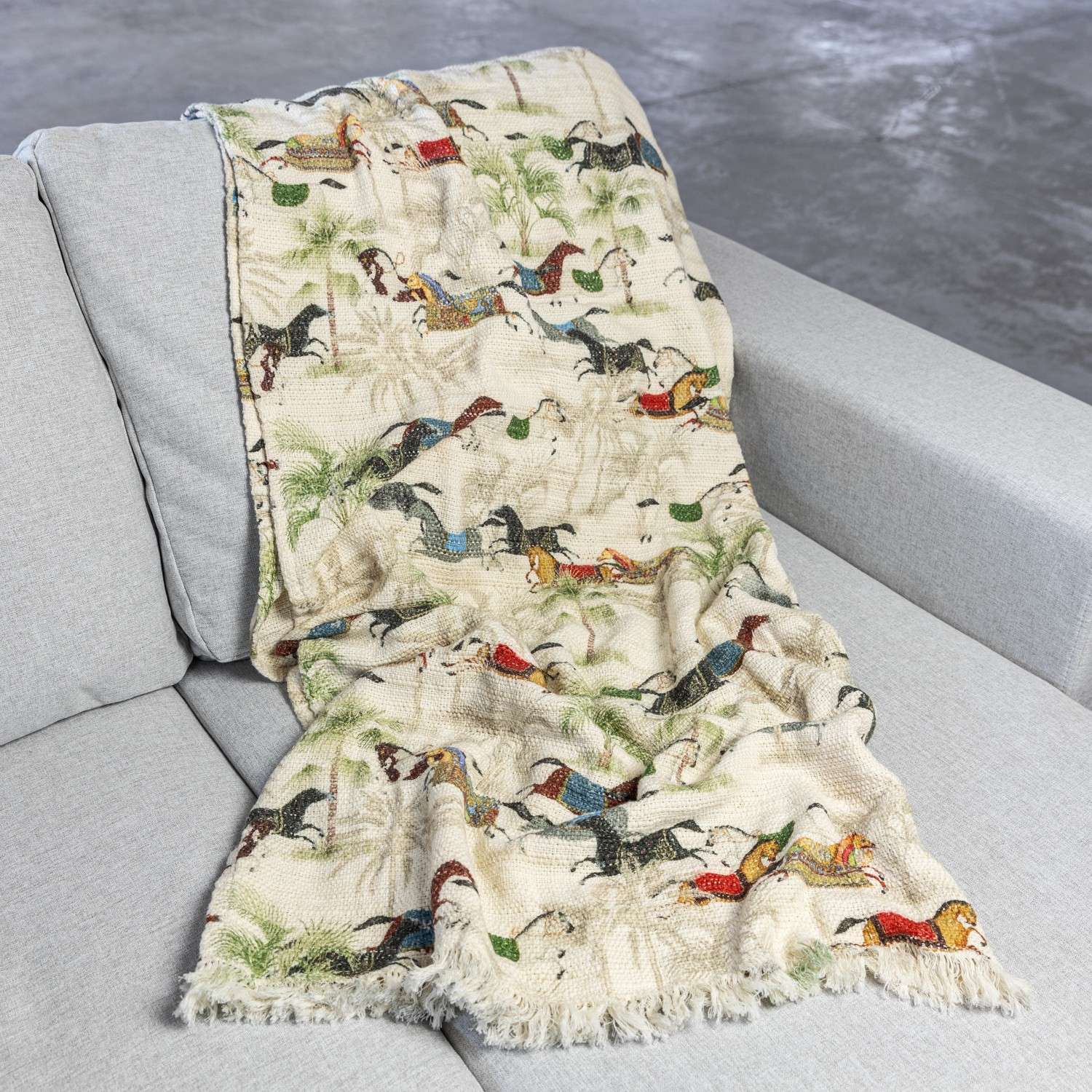 Immagine principale di Plaid T&Linus Paseo in 100% Cotone con Frange 135x170 cm | Tessitura Toscana Telerie